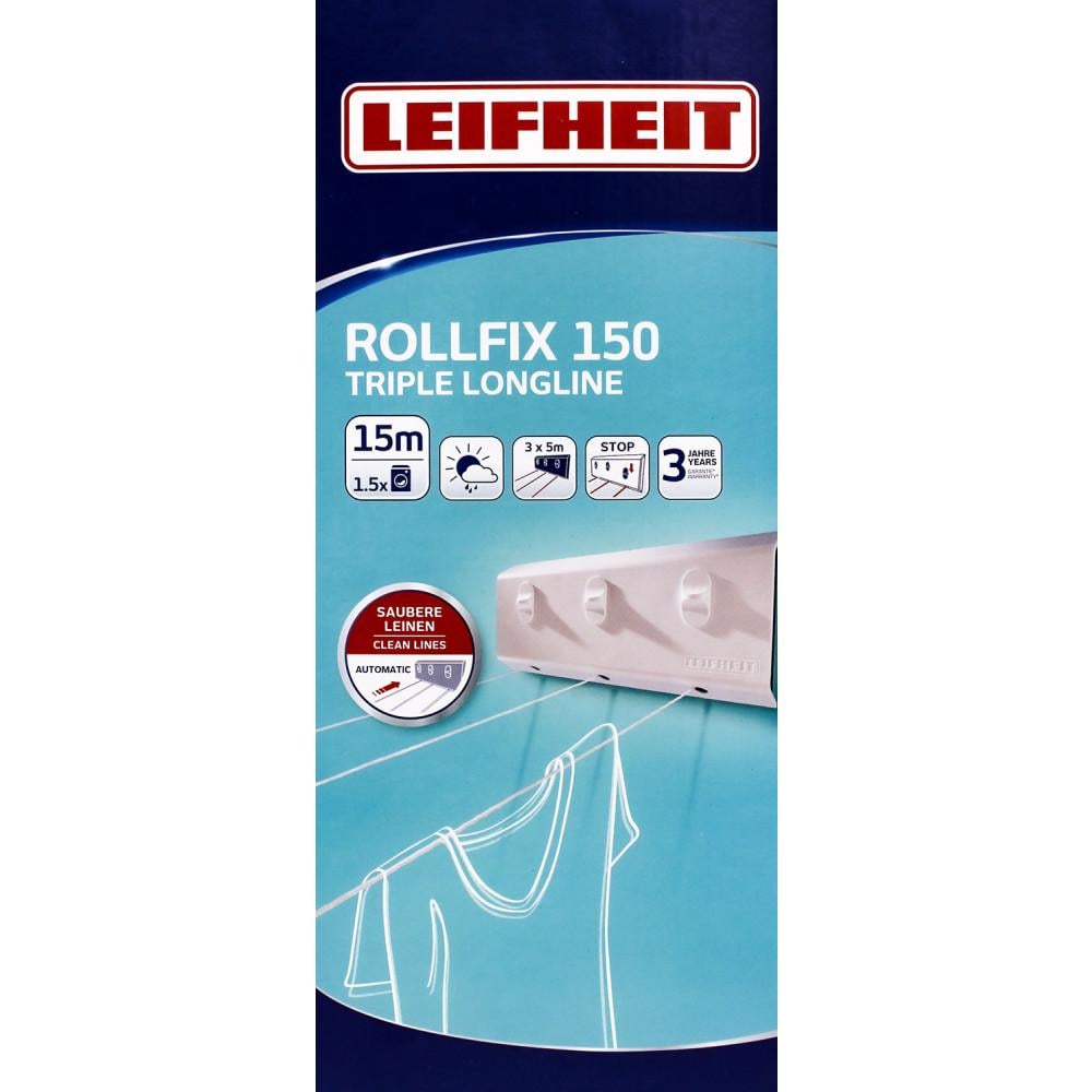 Сушилка для белья настенная Leifheit Rollfix 150 Triple Longline (83107) - фото 5