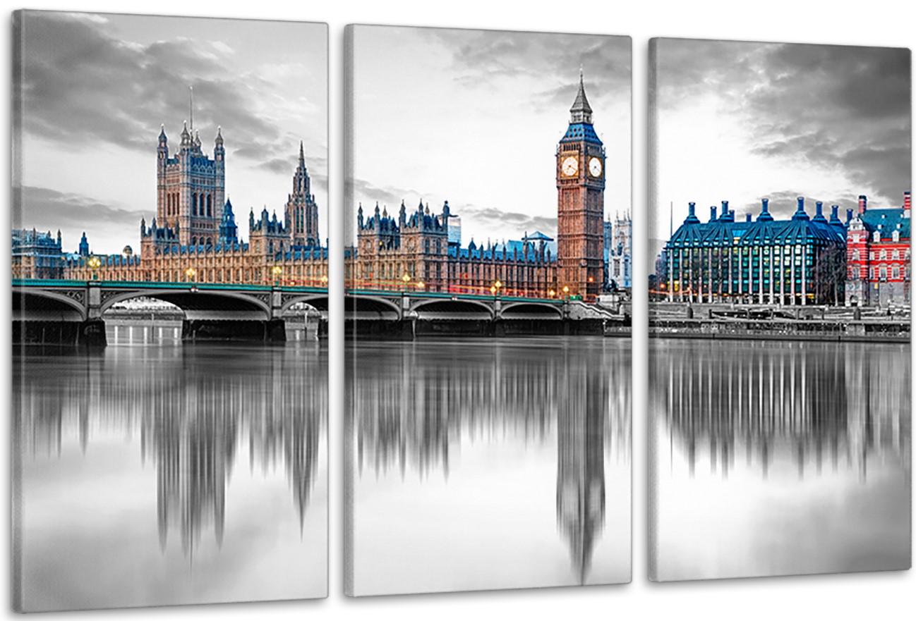 Картина модульная в гостиную/спальню Лондон 70х130 см (ART-205_3A)