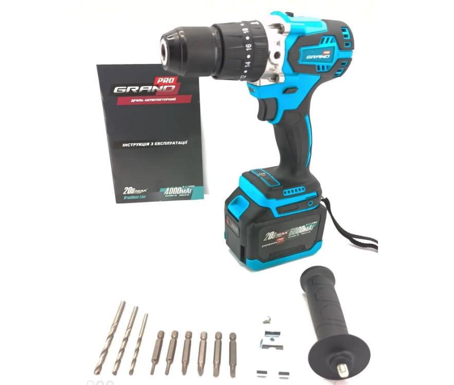 Набір інструментів акумуляторних Grand № 3 G (МШУ-20BL/PRO+ДА-20/13UBL+АПЦ-20V/8"-4) - фото 11 Набір інструментів акумуляторних Grand № 3 G (МШУ-20BL/PRO+ДА-20/13UBL+АПЦ-20V/8"-4) - фото 11