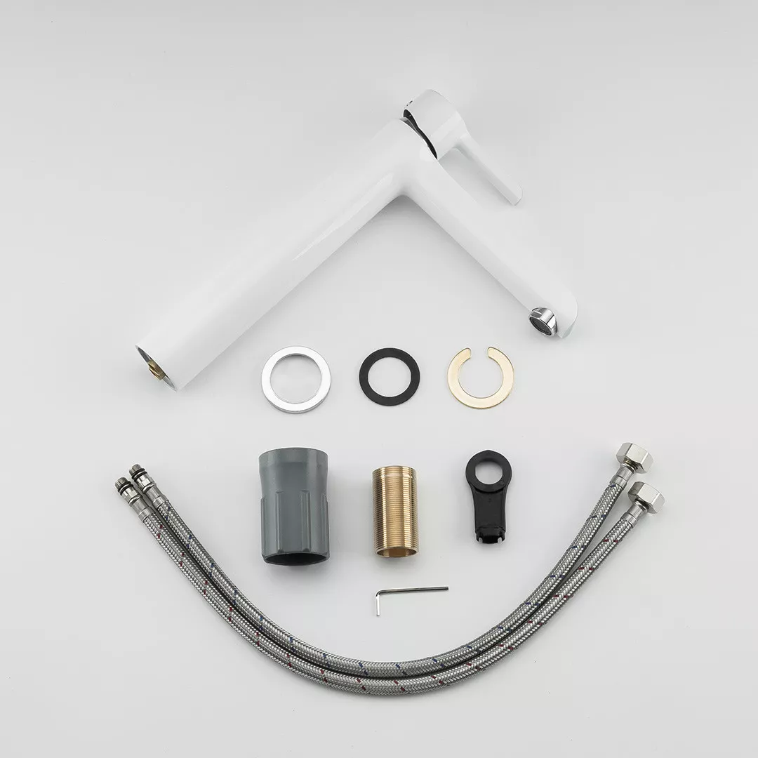 Смеситель для раковины Gappo G1003-18 Белый/Хром (1044855) - фото 4 Смеситель для раковины Gappo G1003-18 Белый/Хром (1044855) - фото 4