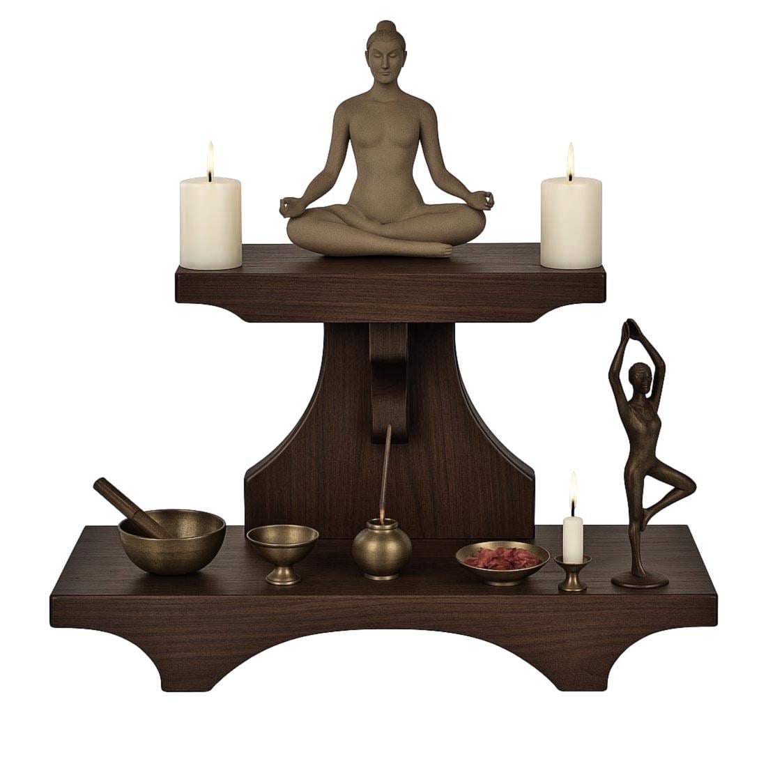 Вівтар для медитації з дерева Пакаруно Капучино (ЛАТ-008609)