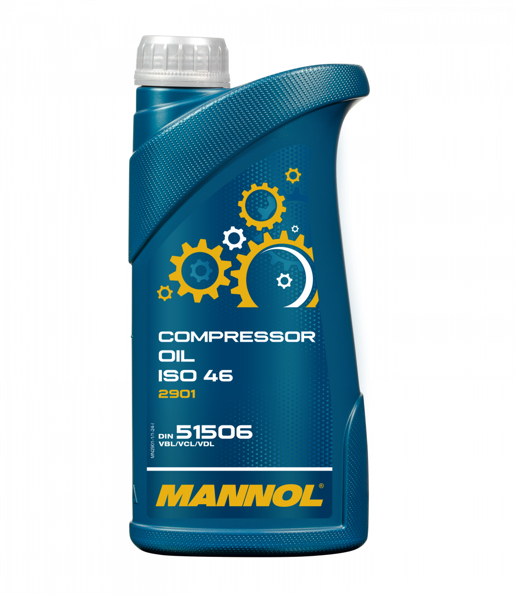 Масло компрессорное Mannol 2901 COMPRESSOR OIL ISO 46 1 л (MN2901-1) - фото 1