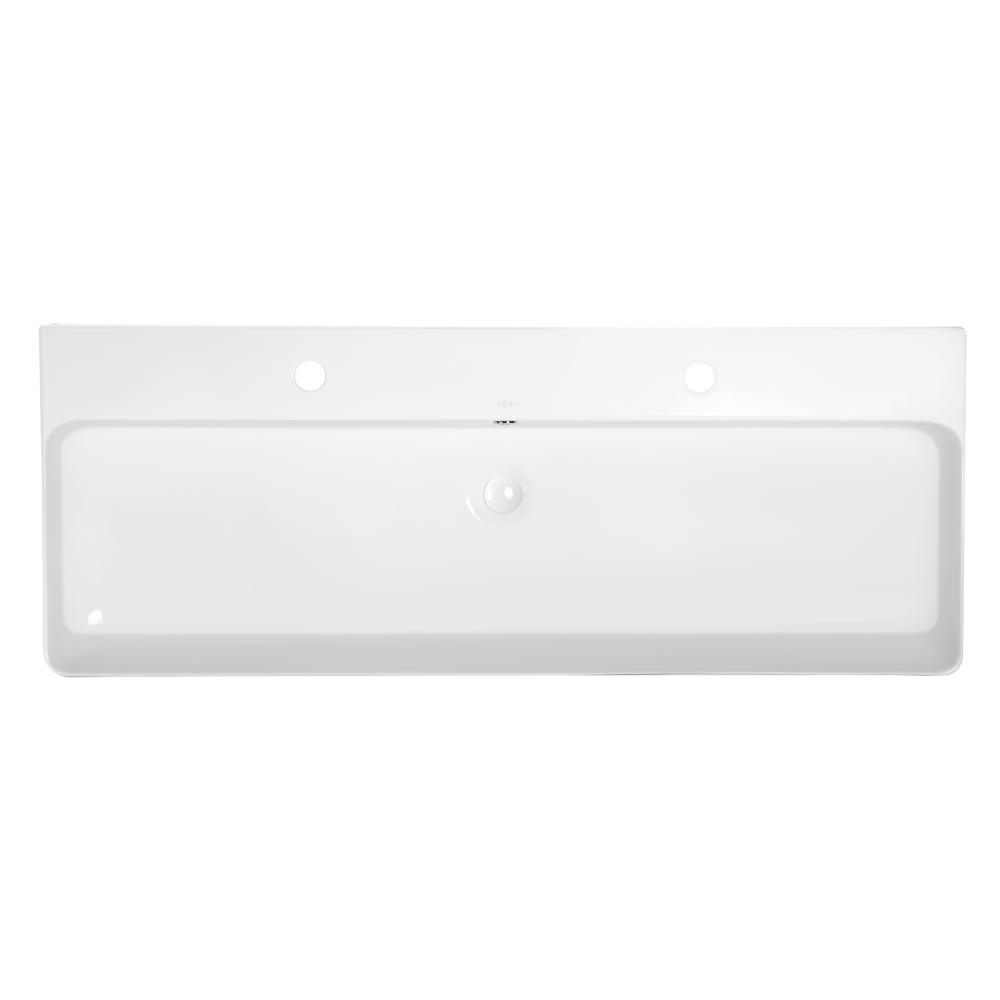 Раковина Qtap Nando 1100х420х135 QT1211K428W с донным клапаном White