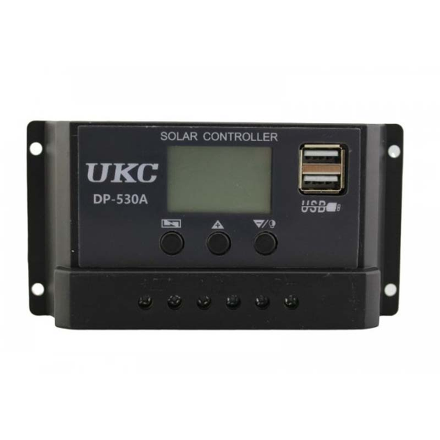 Контролер заряду від сонячної батареї UKC DP-530A 30 A з USB (U0000060304)