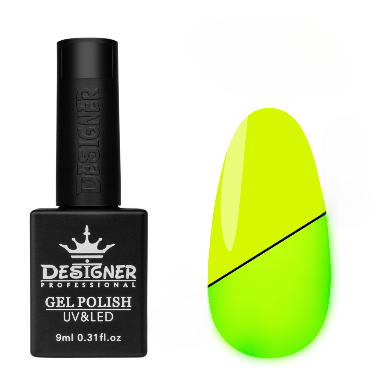 Гель-лак люминесцентный Designer Professional Glow in the Dark 9 мл Лимонный 461