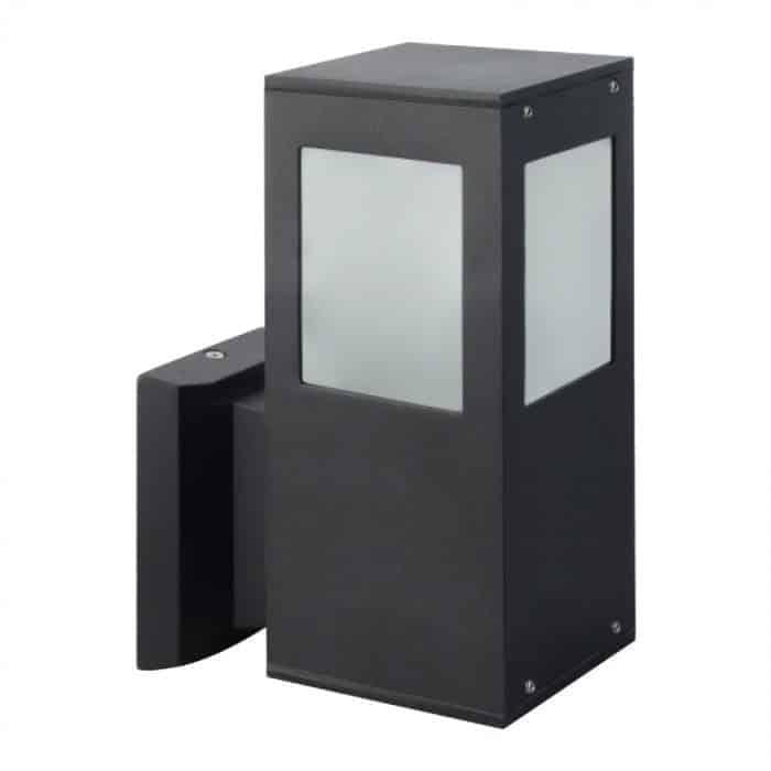 Светильник садово-парковый настенный LED HOROZ ELECTRIC KAVAK/SQ-2 квадратный E27 60W 220-240V IP44 200 мм Черный (D224D199D223)