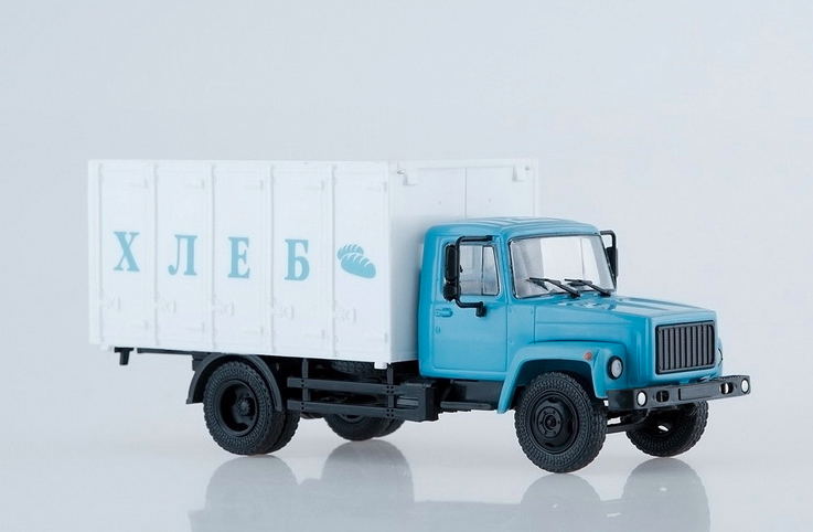 Колекційна модель Фургона НГ Машинка ГАЗ-3307 для перевезення хліба масштабна модель масштаб 1:43