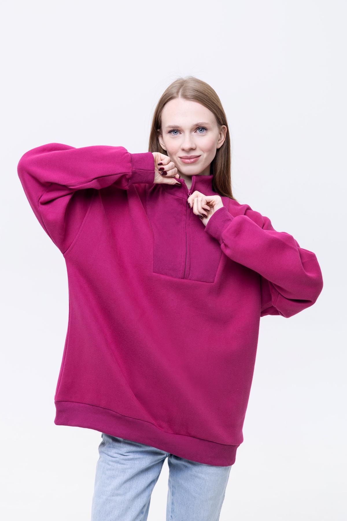 Свитшот женский ЦБ-00224069 р. 48 Фуксия (SKT000918900) Свитшот женский ЦБ-00224069 р. 48 Фуксия (SKT000918900)