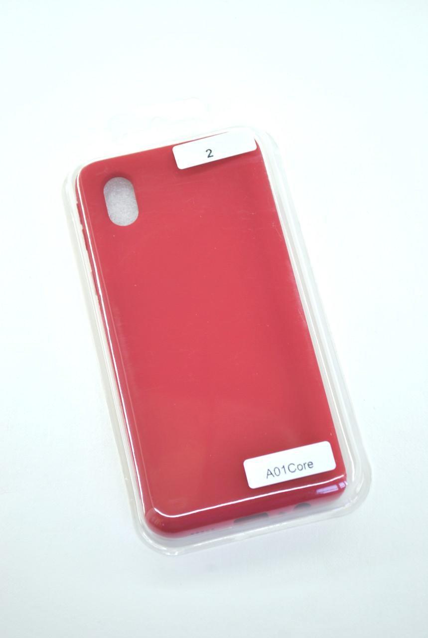 Чохол для телефону Samsung A01 Core / M01 Core Silicone FULL №2 Rose red (4you)