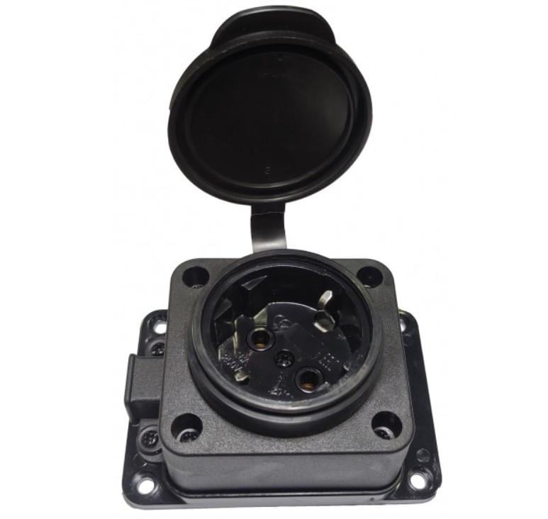 Колодка для удлинителя Luxel каучук с заземлением 1 пост (1131) - фото 2