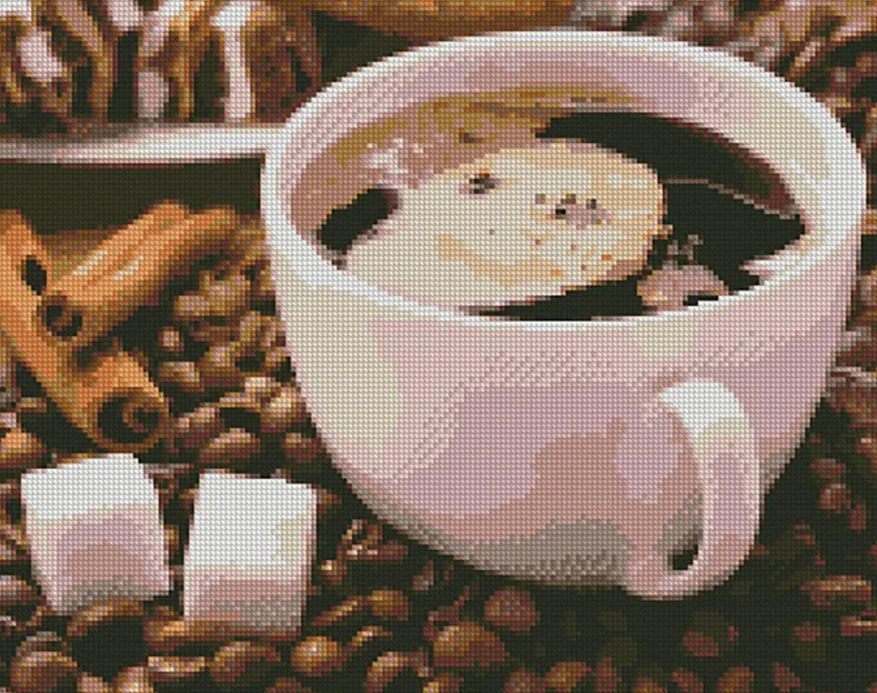 Алмазная мозаика Strateg Сладкий кофе 40х50 см (FA40807)