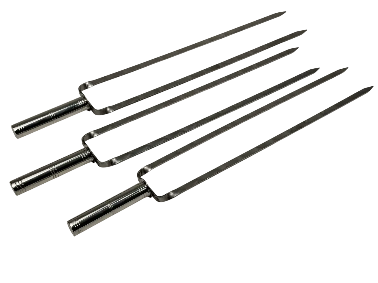 Набор шампуров двойных GrillMaster из нержавеющей стали 3 мм. 3 шт. Серебристый (10-164-SH-3113)