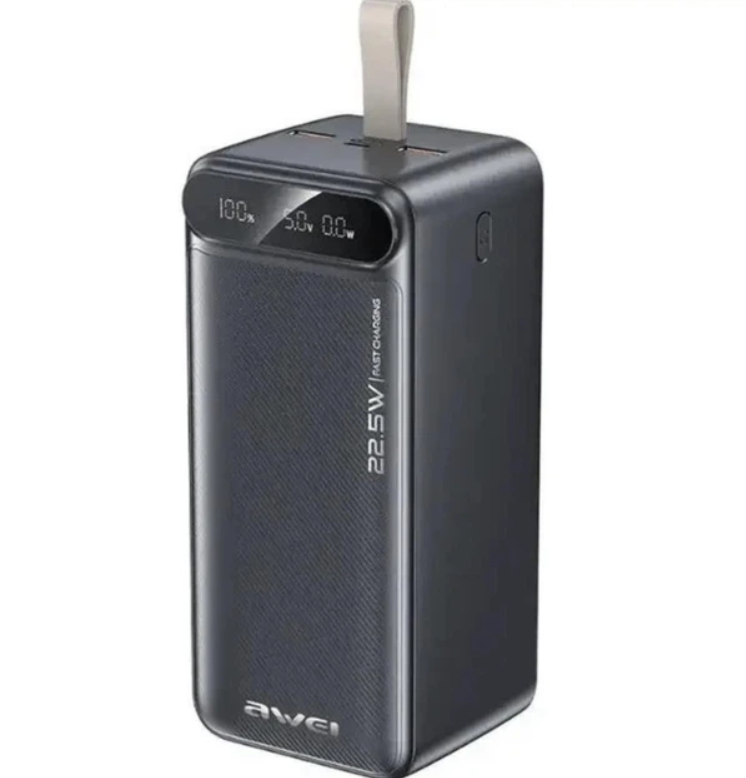 Повербанк Awei PA13 50000 мАгод УМБ зі швидкою зарядкою 22,5W та дисплеєм Повербанк Awei PA13 50000 мАгод УМБ зі швидкою зарядкою 22,5W та дисплеєм
