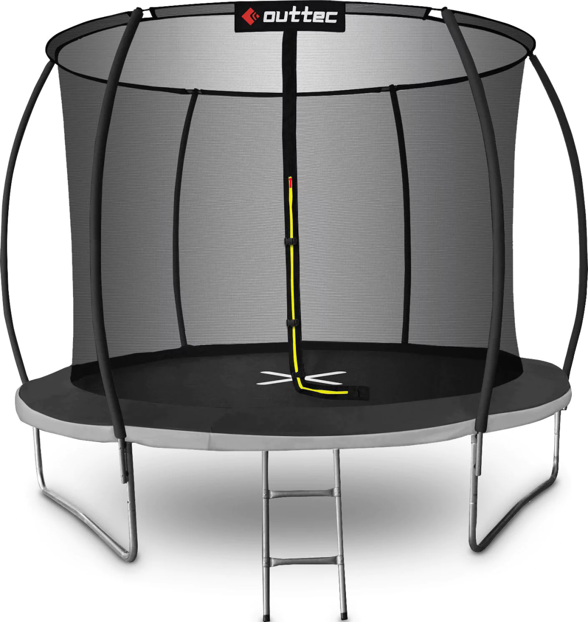 Батут Outtec Pumpkin с внутренней сеткой 8 футов 252 см Черно-серый (408407)