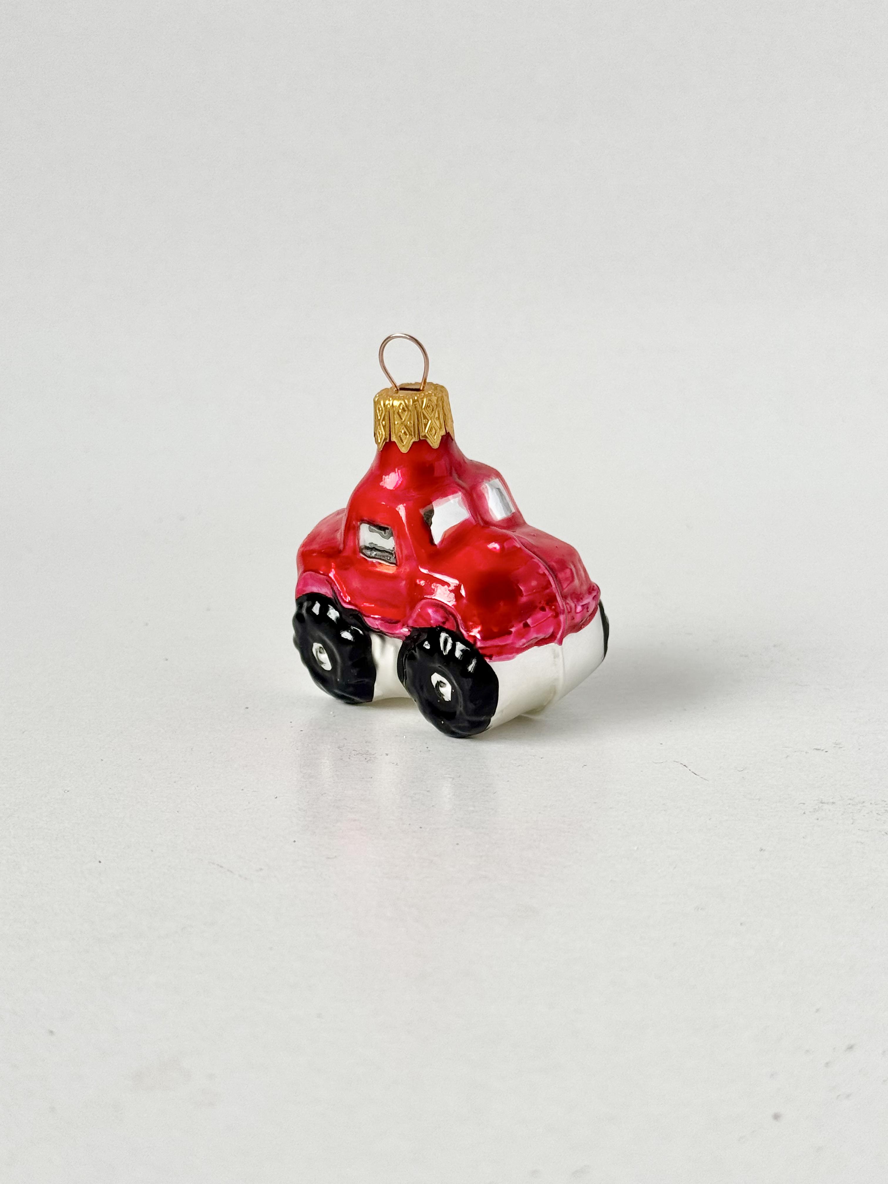 Игрушка на елку стеклянная Джип мини 5,5х5,5 см (F-88)