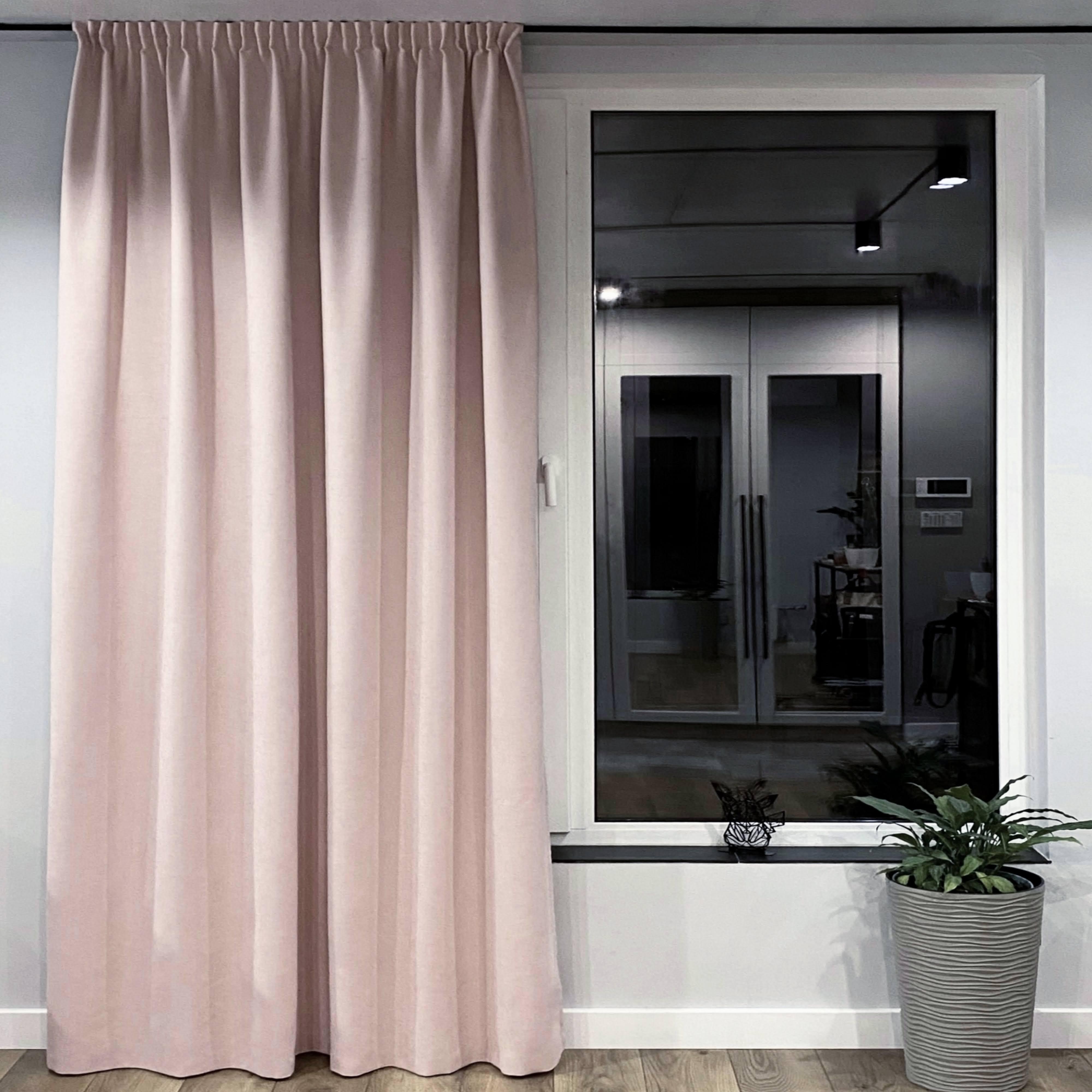 Штора на тесьме микровелюр 150х250 см 1 шт. Светло-розовый (402097-MT1/150)