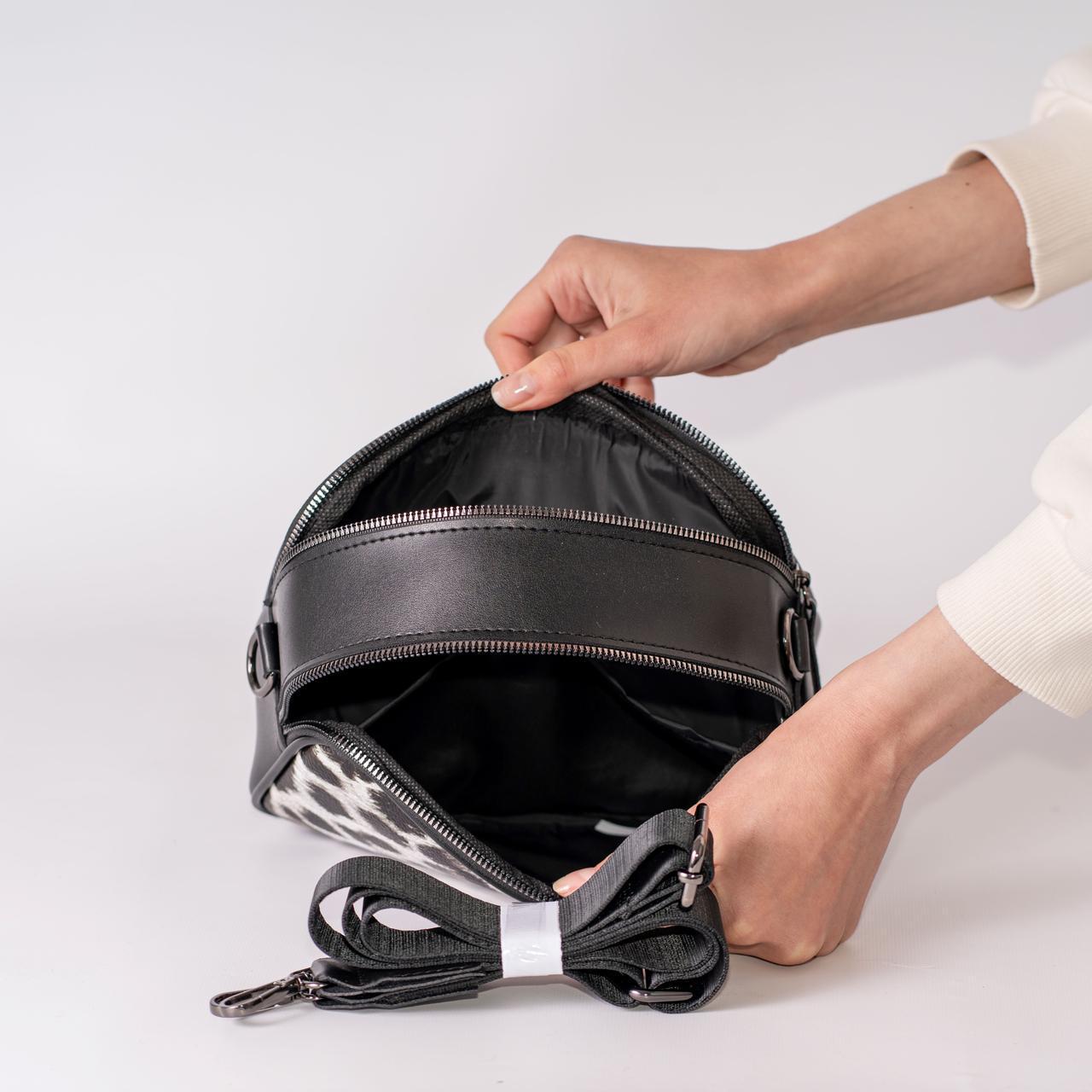 Сумка женская кросс-боди леопардовый XENIA № 43-24 из эко-кожи Черный - фото 3 Сумка женская кросс-боди леопардовый XENIA № 43-24 из эко-кожи Черный - фото 3