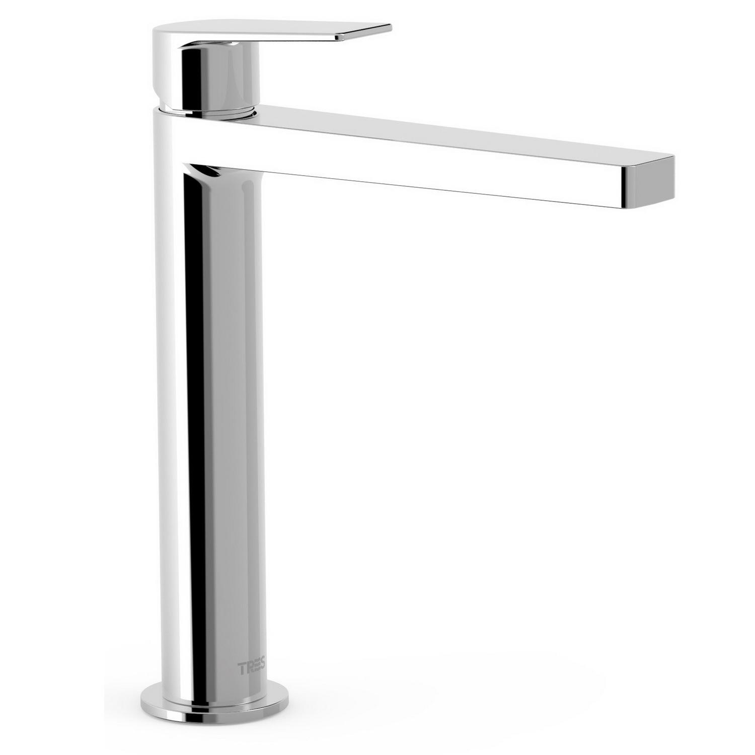 Смеситель для умывальника Tres Project 21120301 высокий однорычажный Хром (126192) Смеситель для умывальника Tres Project 21120301 высокий однорычажный Хром (126192)