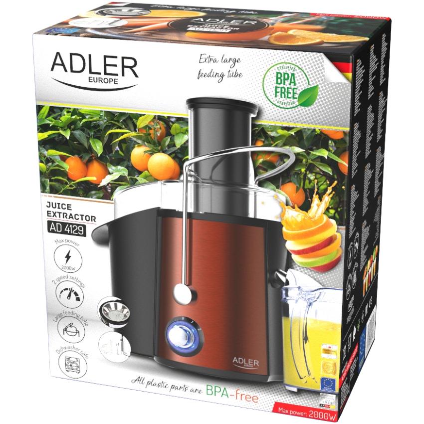 Соковыжималка Adler AD 4129 1000W контейнер для сока 1000 мл с контейнером для мякоти 2000 мл Cooper (AD4129) - фото 5