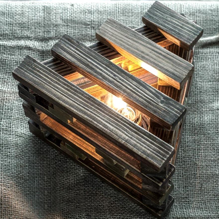 Светильник настольный из дерева Симпсон Мокко (НСС-001810)