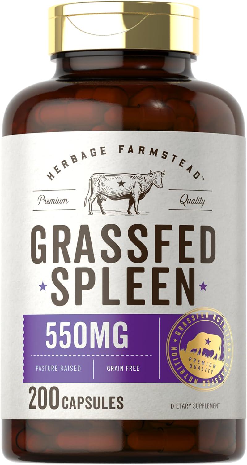 Селезенка говяжья травяного откорма Carlyle Nutritionals Grass Fed Beef Spleen 550 mg 200 капс.