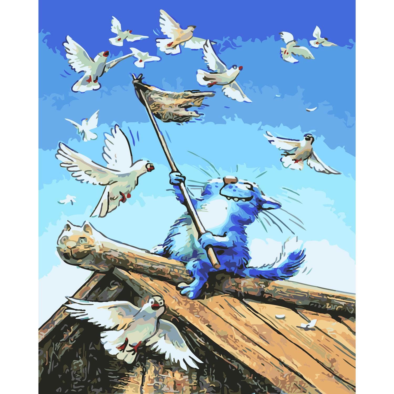 Картина по номерам Strateg Котик на крыше 40х50 см (SY6352)