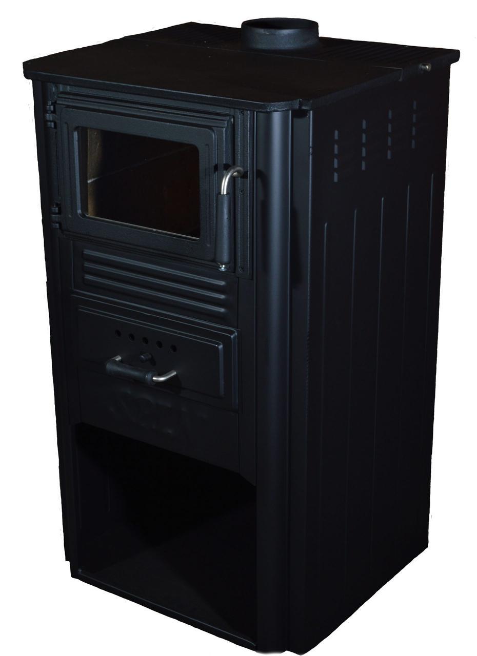 Піч на дровах для повітряного опалення Spin PLAMENA 7 кВт Чорний (CNT00007709)