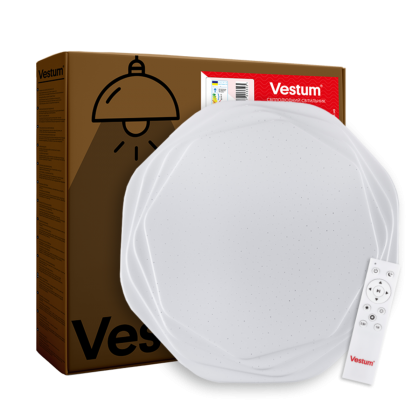 Светильник светодиодный Vestum Rose Звездное небо 80W 495x72 мм 3000-6500К с пультом (VS-91018)