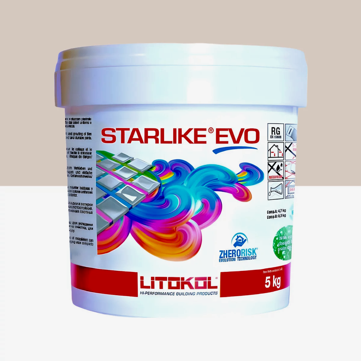 Затирка для плитки Litokol Starlike EVO 202 эпоксидная двухкомпонентная 5 кг Натурале