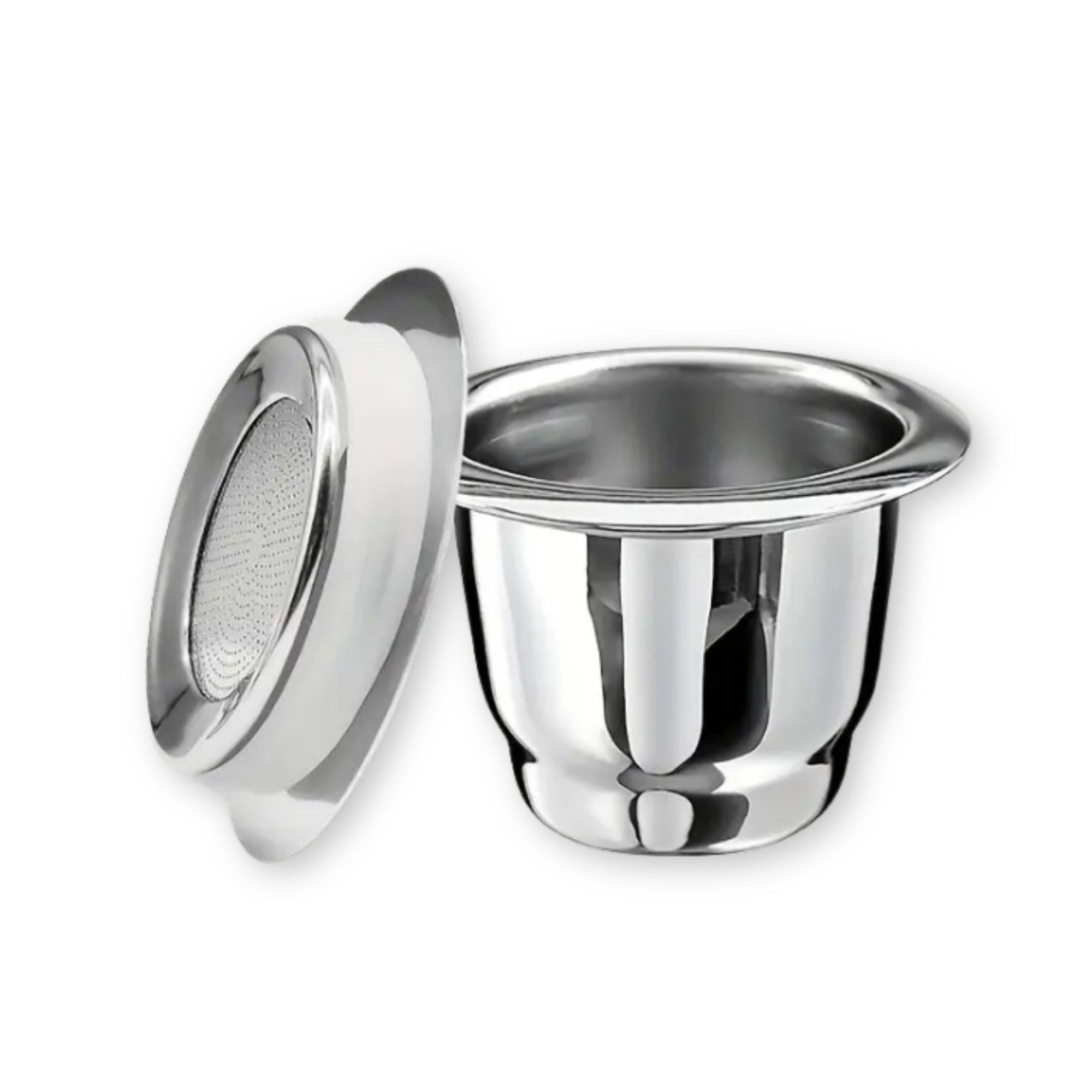 Капсула многоразовая для Nespresso из нержавеющей стали с металлической крышкой (5005)