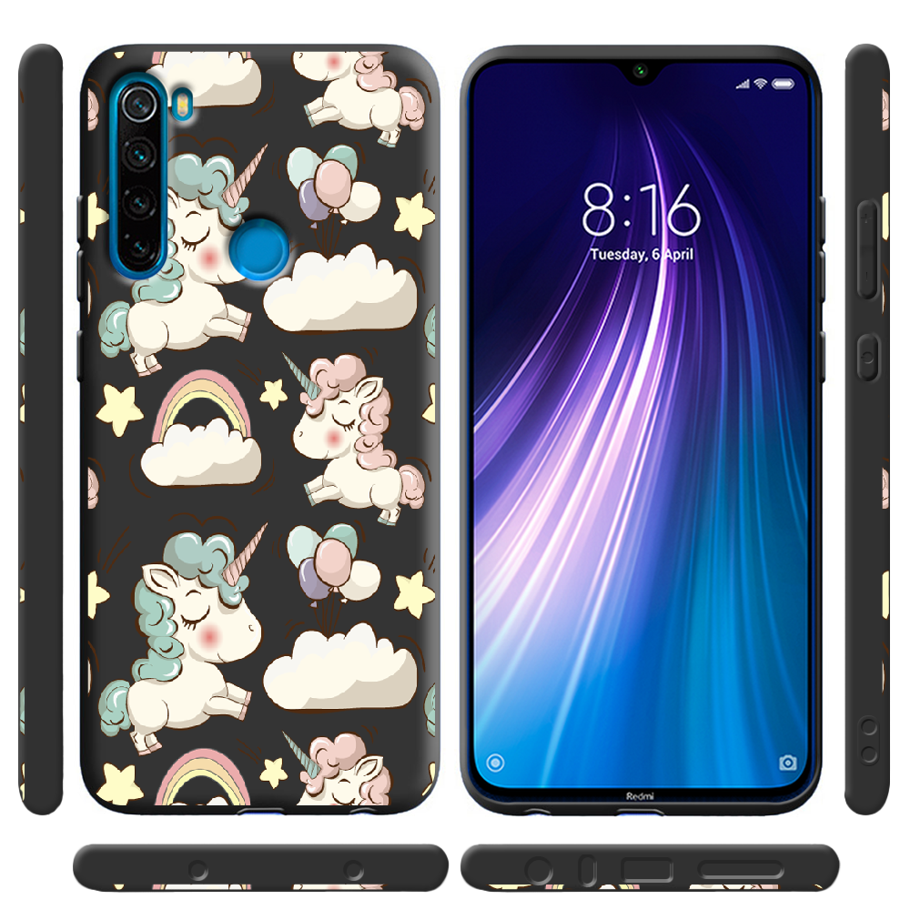 Чехол Boxface Xiaomi Redmi Note 8 Unicorns Черный силикон (38214-cc2-38332) - фото 2