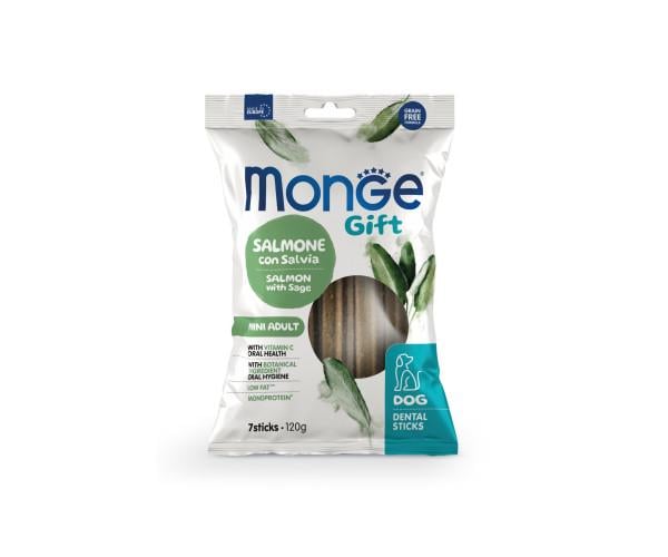 Лакомство для собак Monge Gift Dog Mini лосоcь с шалфеем 120 г