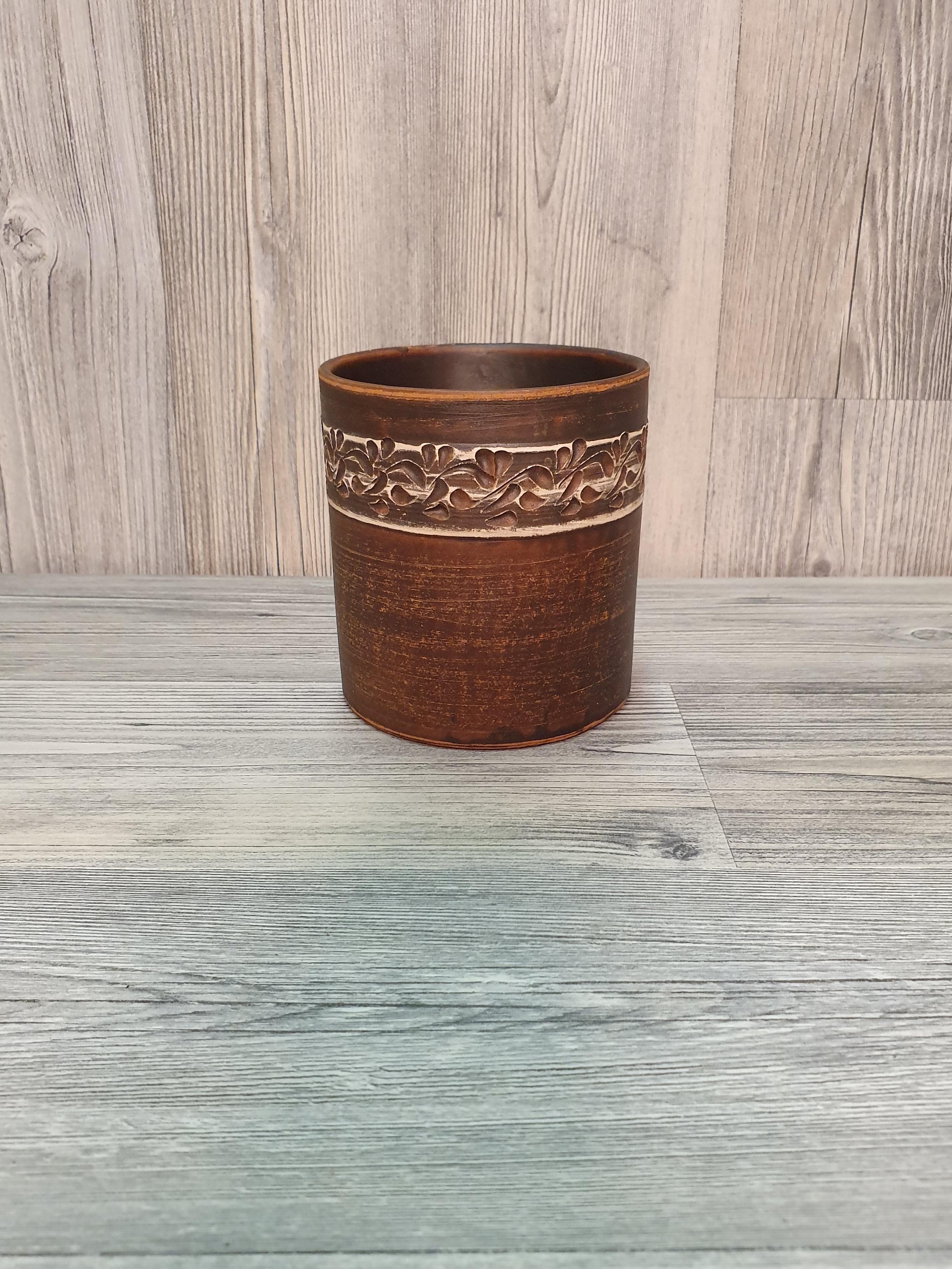 Стакан из красной глины (5129) - фото 4