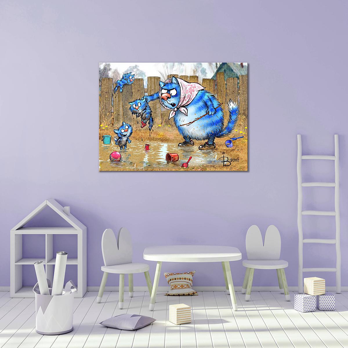 Модульная картина Три чертенка 1 модуль 30х45 см