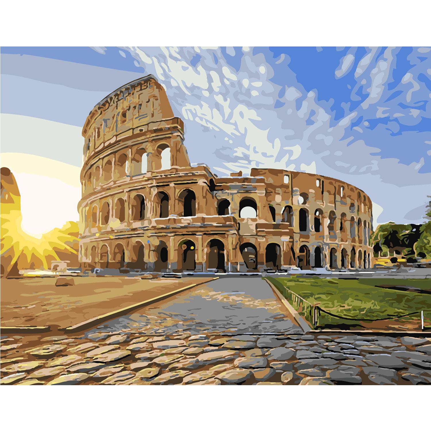 Картина за номерами Strateg Колізей увечері 40х50 см (SY6155)