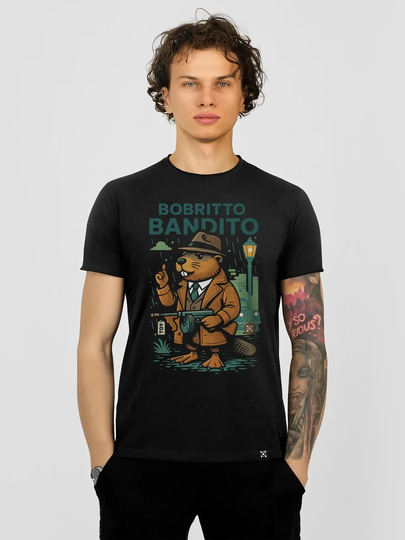 Футболка мужская Bobritto Bandito 2XL Черный (26992730)