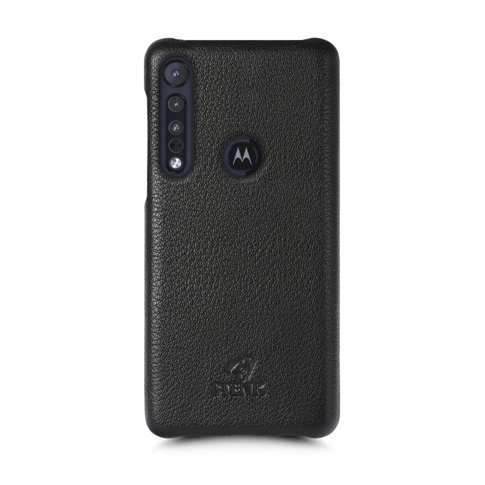 Кожаная накладка Stenk Cover для Motorola One Macro Черная (69330)