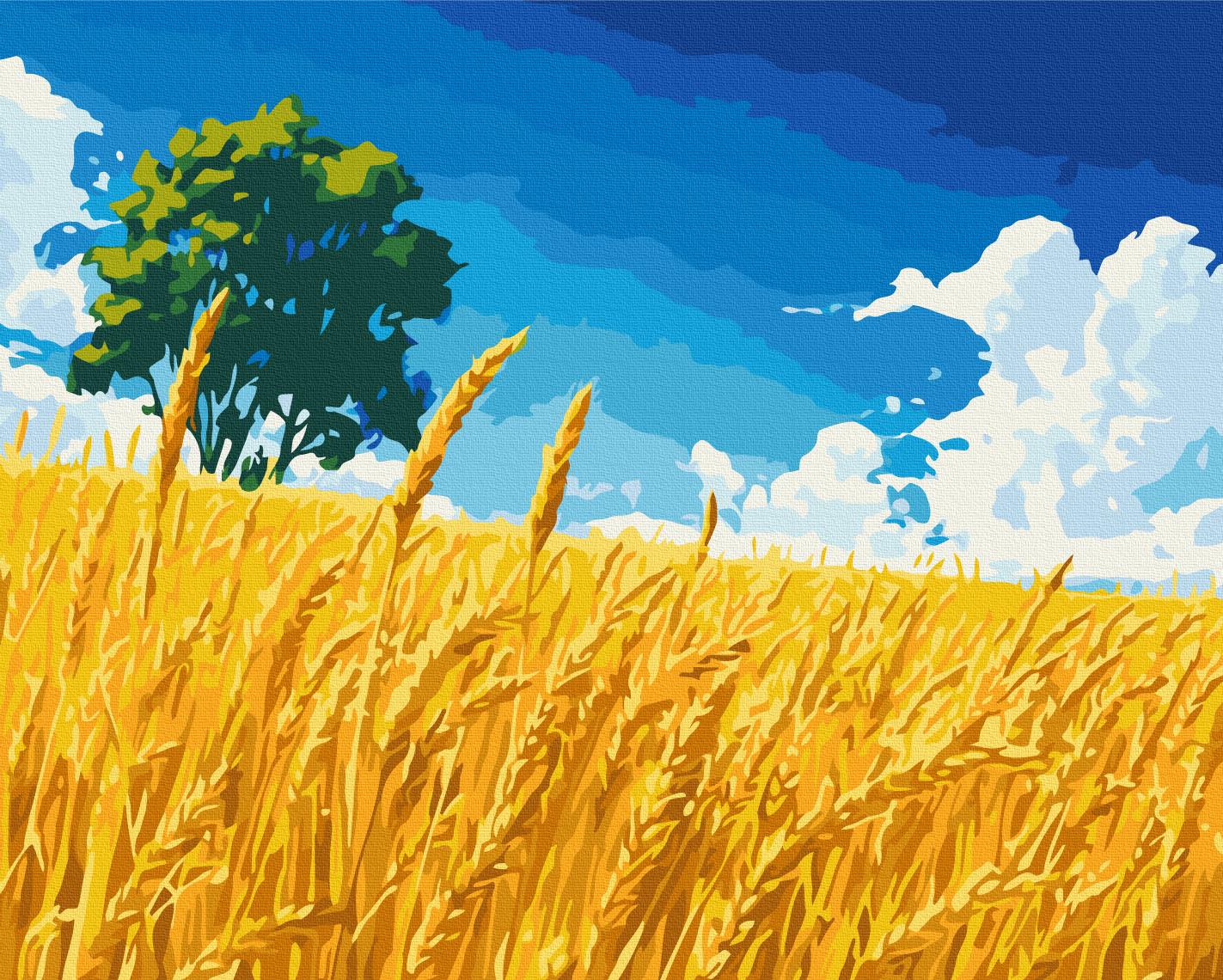 Картина по номерам Brushme Поле золотых колосков 40x50 см (BS54382)