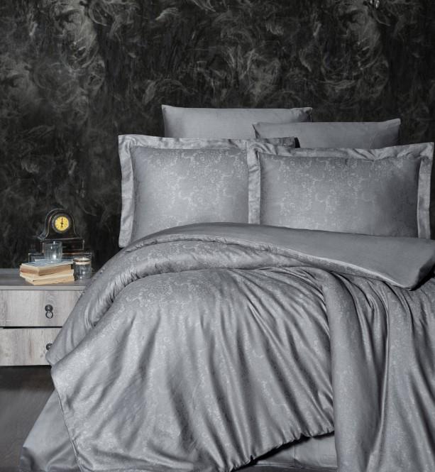 Постельное белье Issi Home жаккард Sare Smoke евро