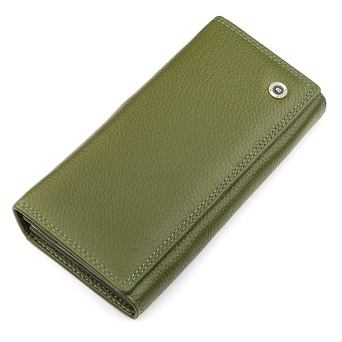 Гаманець жіночий Boston 18472 шкіра Зелений (23570)