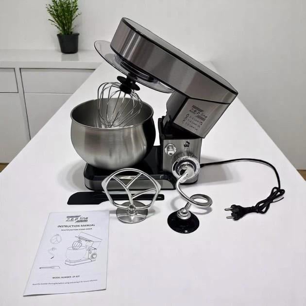 Міксер Zepline з нержавіючої сталі кухонний комбайн з чашею 3500 Вт (ZP-105) - фото 6 Міксер Zepline з нержавіючої сталі кухонний комбайн з чашею 3500 Вт (ZP-105) - фото 6