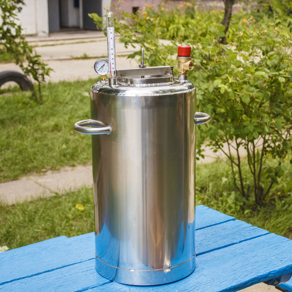 Автоклав из нержавейки ЛЮКС 14 банок/газовый (020201) - фото 4 Автоклав из нержавейки ЛЮКС 14 банок/газовый (020201) - фото 4