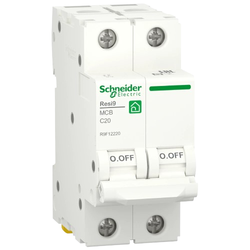 Автоматический выключатель модульный Schneider Electric RESI9 2 фаза C 20A Easy9 ток короткого замыкания 4,5 kA