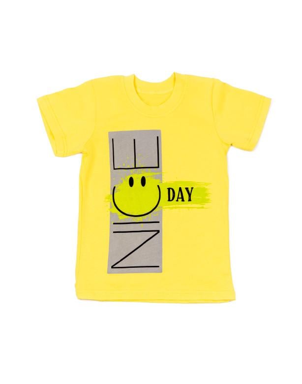 Футболка дитяча бавовняна для хлопчика Gabbi FT-23-5/1 128 см Жовтий (13688)
