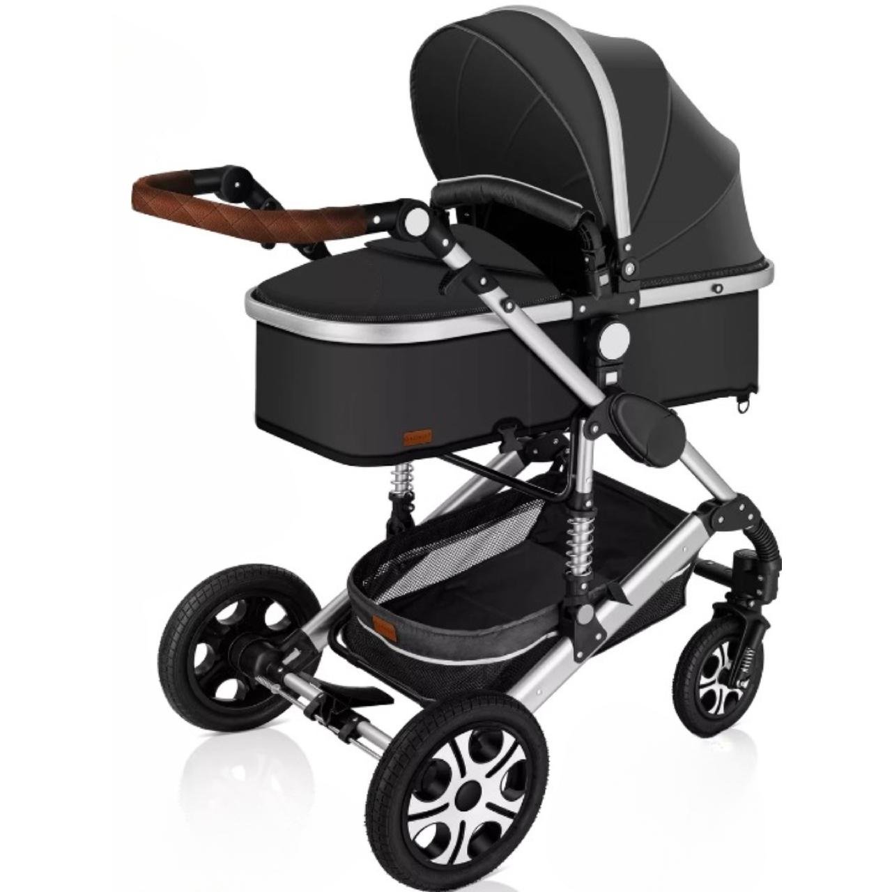 Коляска дитяча з автокріслом KESSER 3в1 94x64x119 см Темно-сірий/Срібний - фото 9