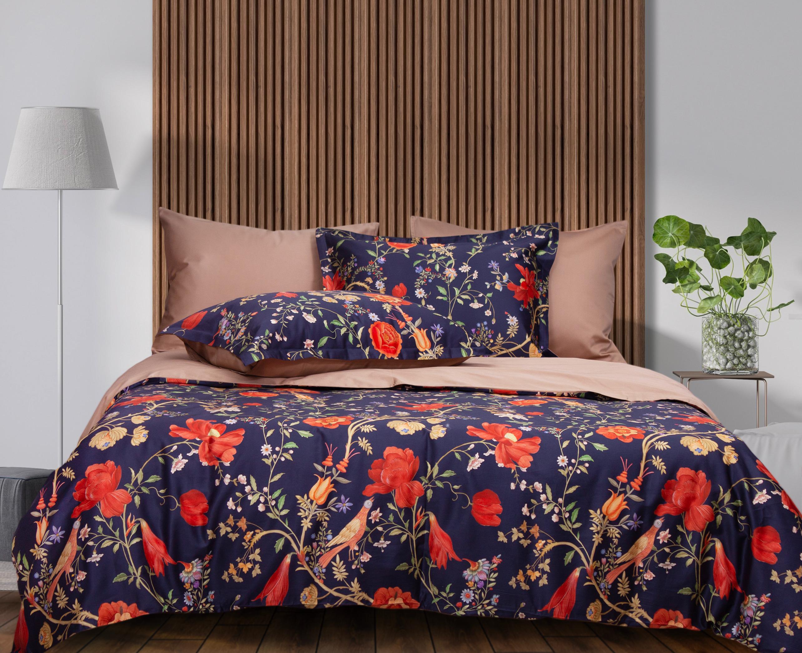 Комплект постельного белья LUXURY LINENS Floracion 100% египетский хлопок 500ТС полуторный