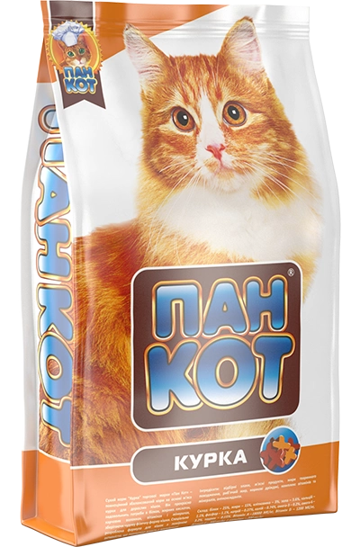 Корм для котів Пан Кот Повноцінний збалансований на основі м'яса курки 10 кг (40053-10)