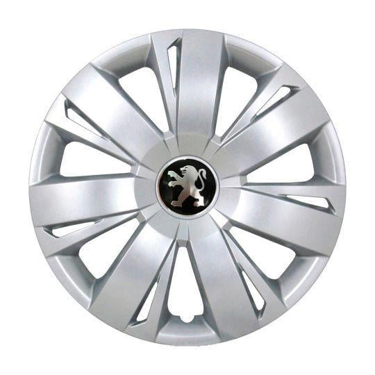 Автомобильные колпаки SKS 411 R16 с логотипом Peugeot 4 шт. Серебристый