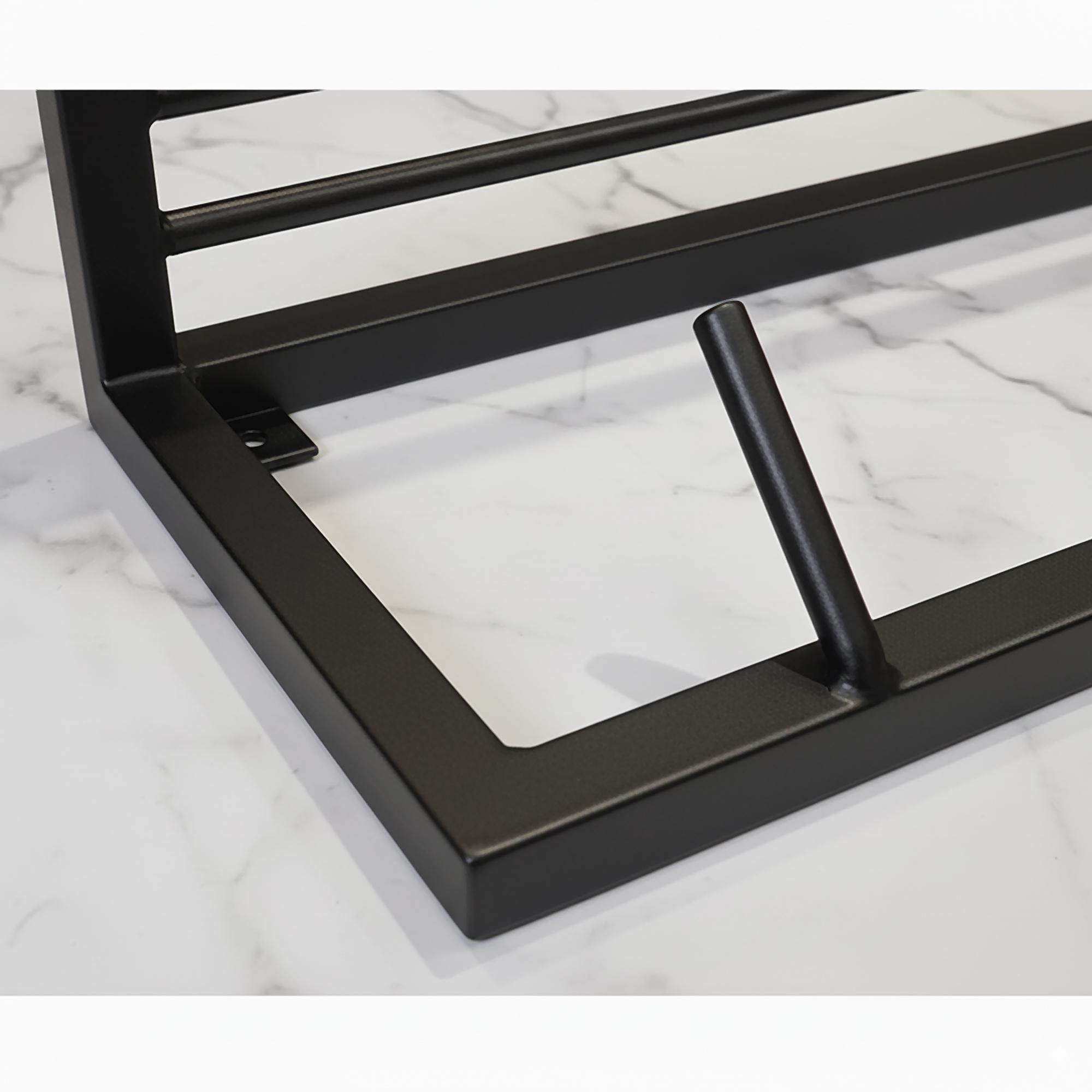 Вешалка для одежды настенная из металла 600x200 мм H 200 мм Черный (1557) - фото 5 Вешалка для одежды настенная из металла 600x200 мм H 200 мм Черный (1557) - фото 5