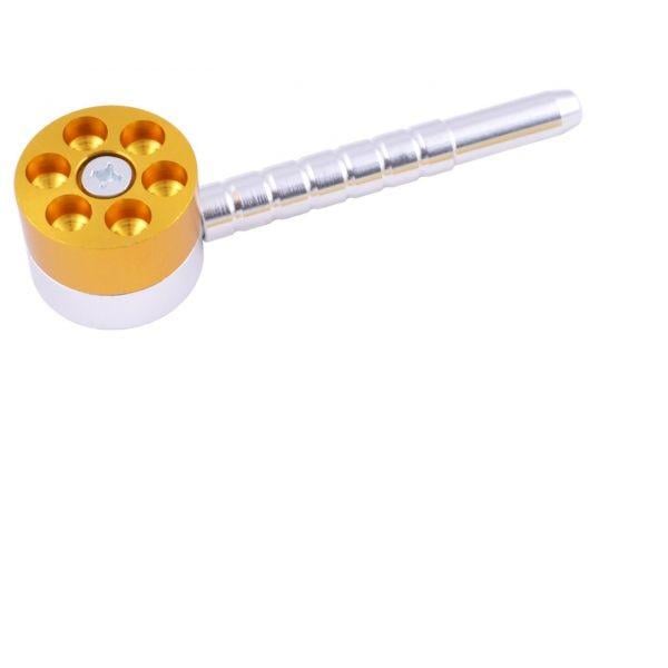 Трубка для курения Револьвер 12 см Оранжевый